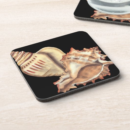Artistieke Conch Shells Onderzetter (Linkerzijde)