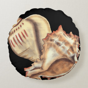 Artistieke Conch Shells Rond Kussen