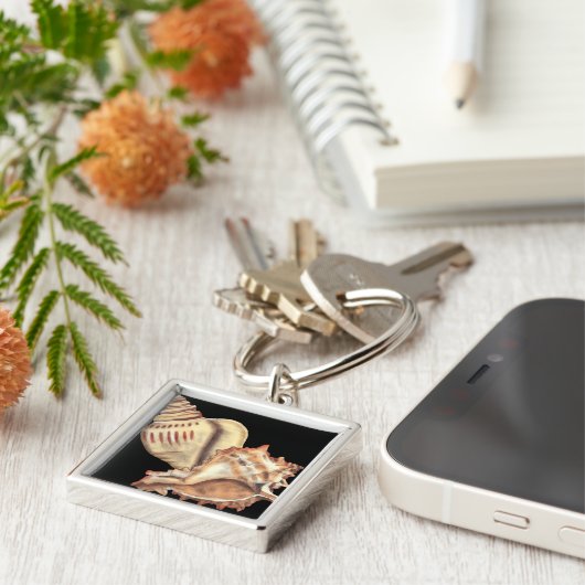 Artistieke Conch Shells Sleutelhanger (Zijkant)