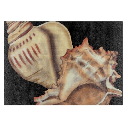 Artistieke Conch Shells Snijplank (Voorkant)