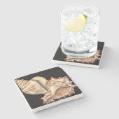 Artistieke Conch Shells Stenen Onderzetter (Zijkant)