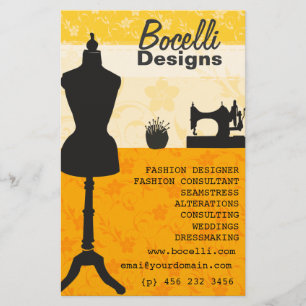 Artistieke Craft Atelier Seamstress Mode Designer Flyer