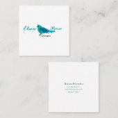 Artistieke creatieve ontwerper Stomme Blauwe Vlees Vierkante Visitekaartje (Voorkant / Achterkant)