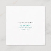 Artistieke creatieve ontwerper Stomme Blauwe Vlees Vierkante Visitekaartje (Achterkant)