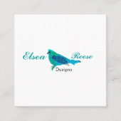 Artistieke creatieve ontwerper Stomme Blauwe Vlees Vierkante Visitekaartje (Voorkant)