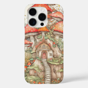 Artistieke Creatieve Paddestoel Woning Illustratie iPhone 16 Pro Hoesje
