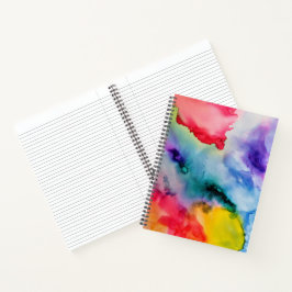 Artistieke creatieve spetters van aquarel notitieboek
