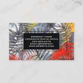 Artistieke Creative Background Palm Leaves Visitekaartje (Achterkant)