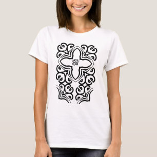 Artistieke Cross-Dames Lange hoes Tee Shirt