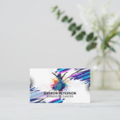 Artistieke danser illustratie | expressief visitekaartje (Staand voorkant)