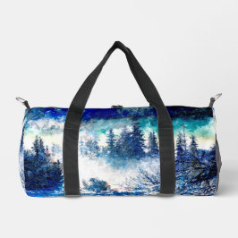 Artistieke dennen in het sneeuwstormschilderij plunjezak