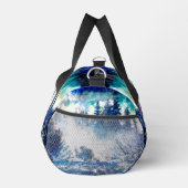 Artistieke dennen in het sneeuwstormschilderij plunjezak (Rechts)