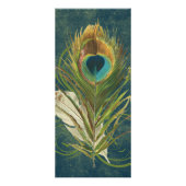 Artistieke details Peacock Feather Rack Kaart, Men Reclamekaart (Achterkant)
