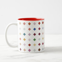 Artistieke Diamant Geometrische Moderne Accessoire Tweekleurige Koffiemok
