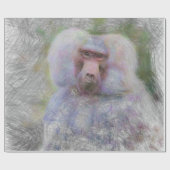 artistieke dierlijke baviaan cadeaupapier (Vlak)