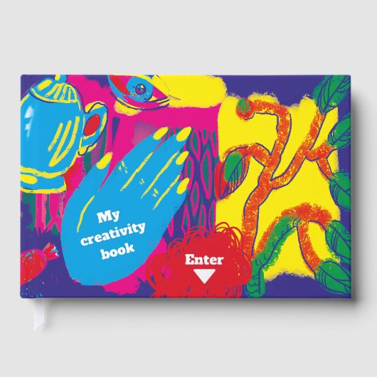 Artistieke digitale hedendaagse schilderkunst. gastenboek (Voorkant)