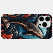 Artistieke Dolphin Swirl Design Case-Mate iPhone Case (Achterkant (horizontaal))