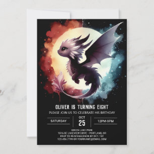 Artistieke Dragon Birthday Printable Kaart