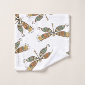 Artistieke Dragonfly Patroon Bad Handdoek (Wasdoekje)
