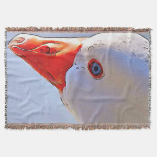 Artistieke Duck Black Outline Art Tapestry Deken