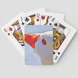 Artistieke Duck Black Outline Art Tapestry Pokerkaarten