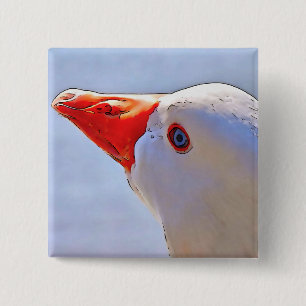 Artistieke Duck Black Outline Art Tapestry Vierkante Button 5,1 Cm