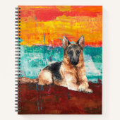 Artistieke Duitse Abstracte Schaapherenschilderkog Notitieboek (Voorkant)