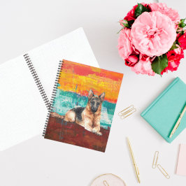 Artistieke Duitse Abstracte Schaapherenschilderkog Notitieboek