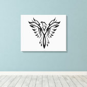 Artistieke Eagle Silhouet Canvas Afdruk (Insitu (Houten vloer))