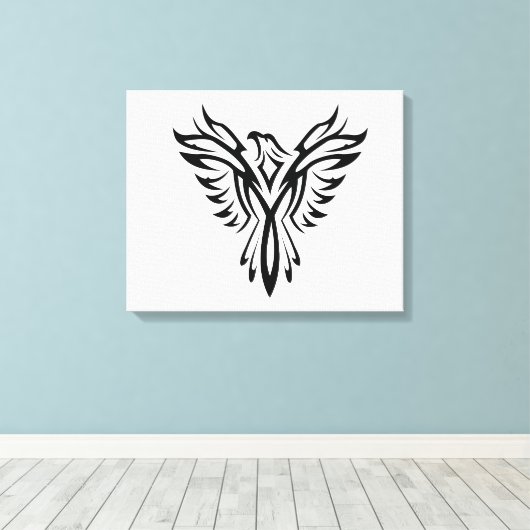 Artistieke Eagle Silhouet Canvas Afdruk (Insitu (Houten vloer))