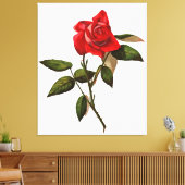 Artistieke eenstem rode rozen canvas afdruk (Insitu (Woonkamer))