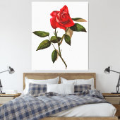 Artistieke eenstem rode rozen canvas afdruk (Insitu (Slaapkamer))