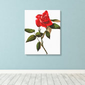 Artistieke eenstem rode rozen canvas afdruk (Insitu (Houten vloer))