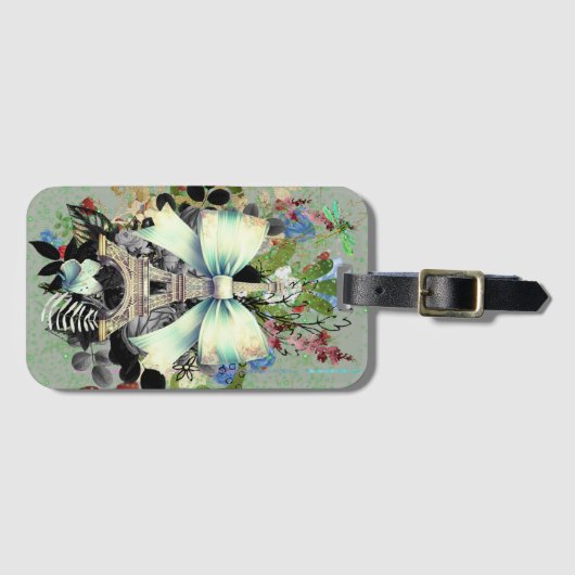 Artistieke Eiffeltoren Bagagelabel (Voorkant (horizontaal))