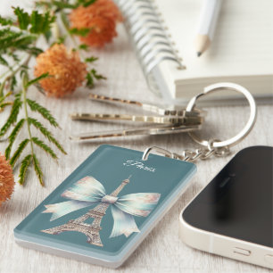 Artistieke Eiffeltoren Sleutelhanger