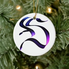 Artistieke Elegant Monogram Calligrafie Letter "S. Keramisch Ornament
