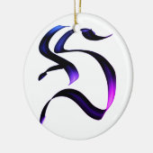 Artistieke Elegant Monogram Calligrafie Letter "S. Keramisch Ornament (Links)