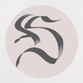 Artistieke Elegant Monogram Calligrafie Letter "S. Labels (Design 2)