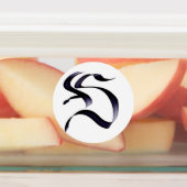 Artistieke Elegant Monogram Calligrafie Letter "S. Labels (Aangebracht)