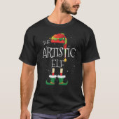 Artistieke Elf Familie die met Kerstmis overeenkom T-shirt (Voorkant)