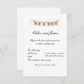 Artistieke en elegante bruiloft uitnodiging (Voorkant / Achterkant)