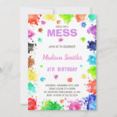 Artistieke en kleurrijke feestuitnodiging kaart (Voorkant)