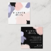 Artistieke en moderne Abstracte verfpenseelstreek Vierkante Visitekaartje (Voorkant / Achterkant)