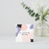 Artistieke en moderne Abstracte verfpenseelstreek Vierkante Visitekaartje (Staand voorkant)