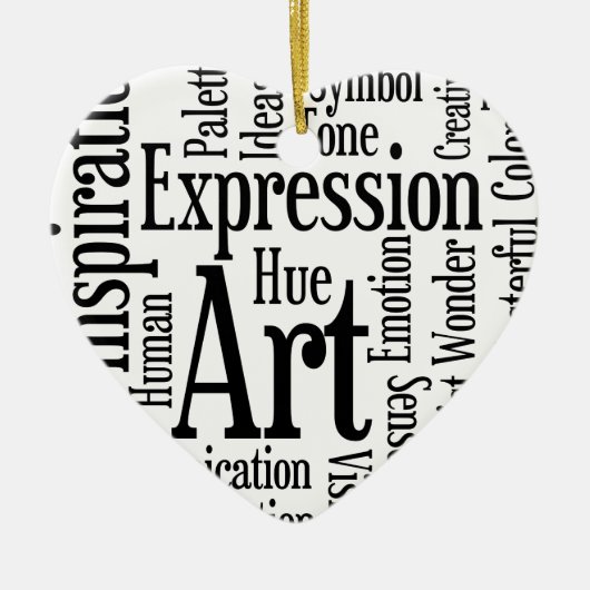 Artistieke expressie voor kunstenaar of creatief p keramisch ornament (Voorkant)