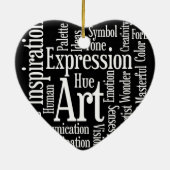 Artistieke expressie voor kunstenaar of creatief p keramisch ornament (Achterkant)