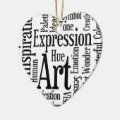 Artistieke expressie voor kunstenaar of creatief p keramisch ornament (Links)