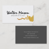 Artistieke Faux Gold Brushed Texture Visitekaartje (Voorkant / Achterkant)