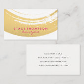 Artistieke Faux metalen goud geborsteld Visitekaartje (Voorkant / Achterkant)