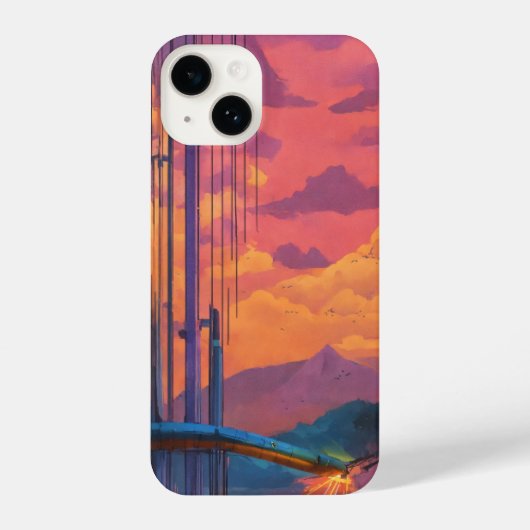 Artistieke flair: Waterverf Apple iPhone 14 Design iPhone Hoesje (Achterkant)